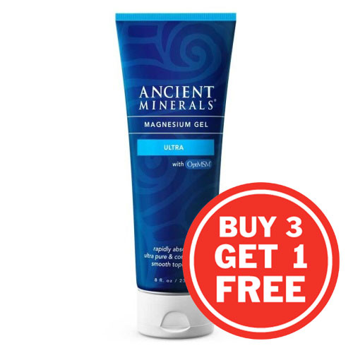 Ancient Minerals Professional Strength Magnesium Gel 3 + 1 Offer
