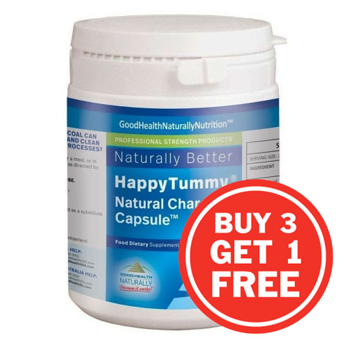 Happy Tummy™ Charcoal Capsules 3 + 1 Offer